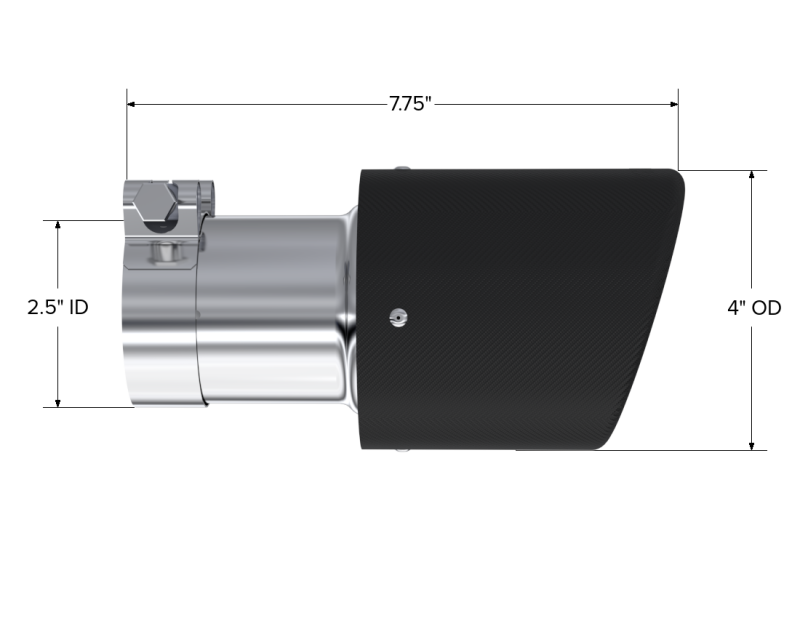 MBRP Universal Carbon Fiber Tip 4in OD / 2.5in Inlet / 7.7in L MBRP Tips
