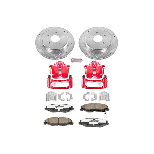 Power Stop 04-09 Cadillac XLR Rear Z26 Street Warrior Brake Kit w/Calipers PowerStop Brake Kits - Performance D&S