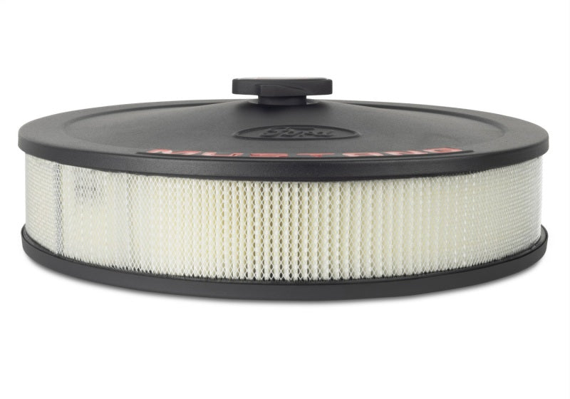 Ford Racing Air Cleaner Kit - Black Crinkle Finish w/ Red Mustang Emblem Ford Racing Air Filters - Universal Fit