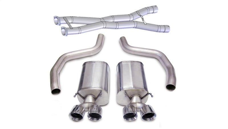 Corsa 2012-2013 Chevrolet Corvette C6 ZR1 Sport Cat-Back Dual Rear Exit w/ Twin 4.0in Pol Tips CORSA Performance Catback