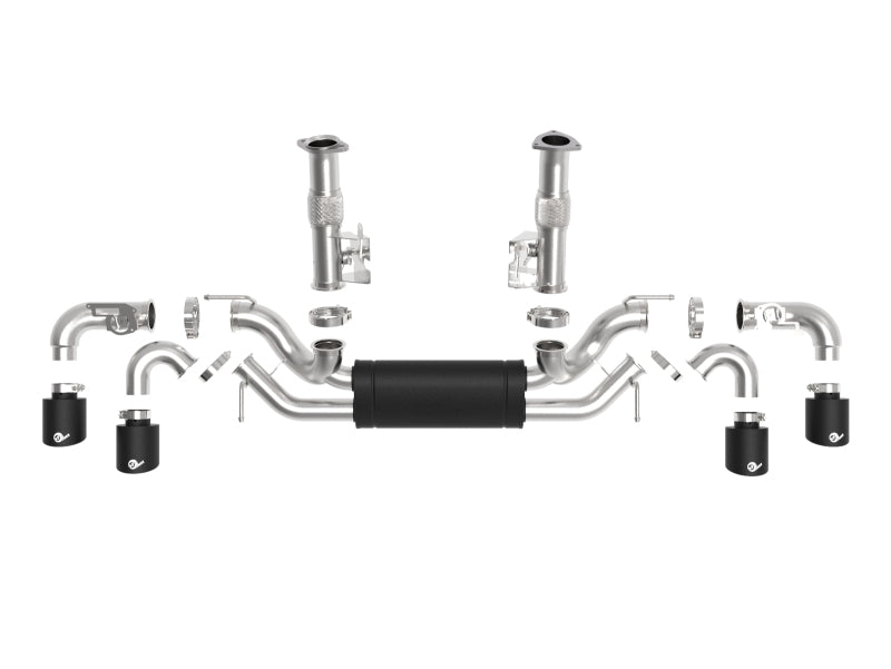 aFe MACH Force-Xp 3in to 2-1/2in 304SS Cat-Back 2020 Chevy Corvette (C8) 6.2L - Black Tip aFe Catback
