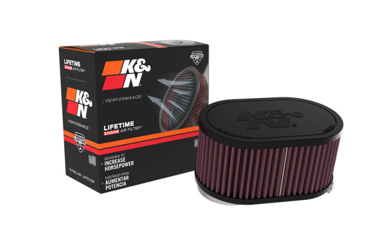 K&N 2-1/8in DUAL FLG 6-1/4 X 4inOD 3inH Universal Clamp-On Air Filter K&N Engineering Air Filters - Universal Fit