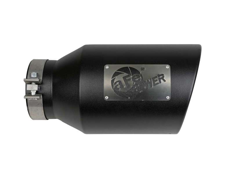 aFe Power Universal 5in Inlet 8in Outlet MACH Force-XP Clamp-On Exhaust Tip - Black aFe Tips