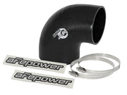 aFe Magnum FORCE Intake Coupling Kit (3-1/2 IN to 3 IN ID x 90 Deg.) Elbow Reducing Coupler - Black aFe Air Intake Components