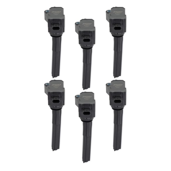 MSD Ignition Coil - Ford EcoBoost - 2.7L / 3.0L V6 - Black - 6-Pack 826036 MSD Autoparts