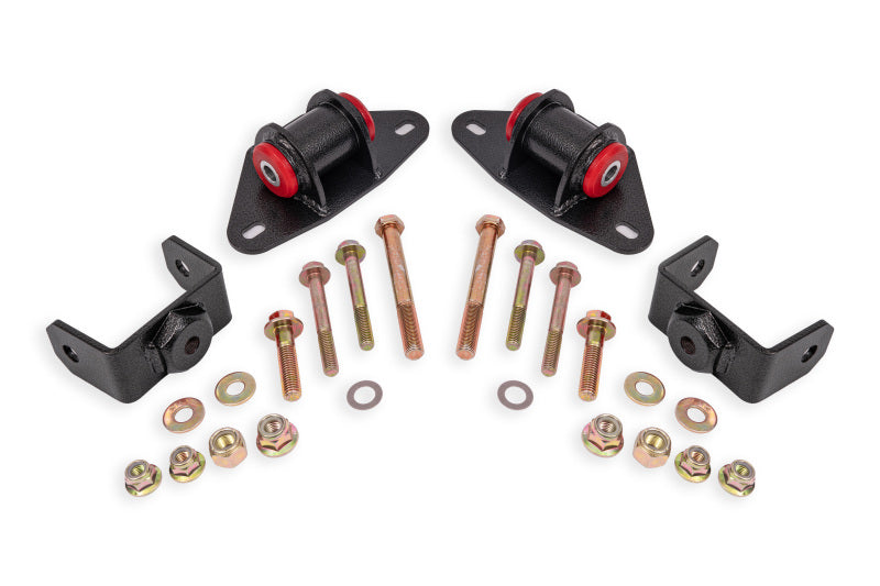 BMR Suspension 14-19 Chevrolet Corvette Motor Mount Kit - Black Hammertone