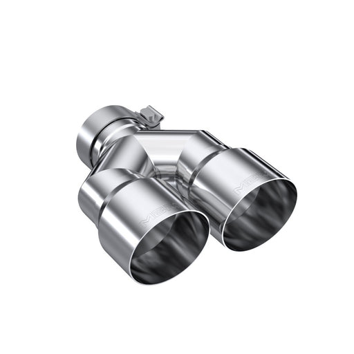 MBRP 3in ID / Dual 4in OD Out Staggered L 9.37in / R 9.87in Single Wall T304 SS Univ Exhaust Tip MBRP Tips
