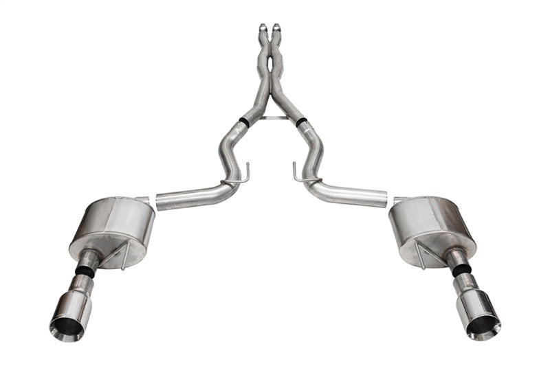 Corsa 24+ Ford Mustang GT Xtreme CatBack Exhaust Sys 3.0in Dual Rear Exit w/4.5in Straight Cut Tips CORSA Performance Catback