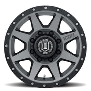 ICON Rebound HD 18x9 8x170 6mm Offset 5.25in BS 125mm Bore Titanium Wheel ICON Wheels - Cast