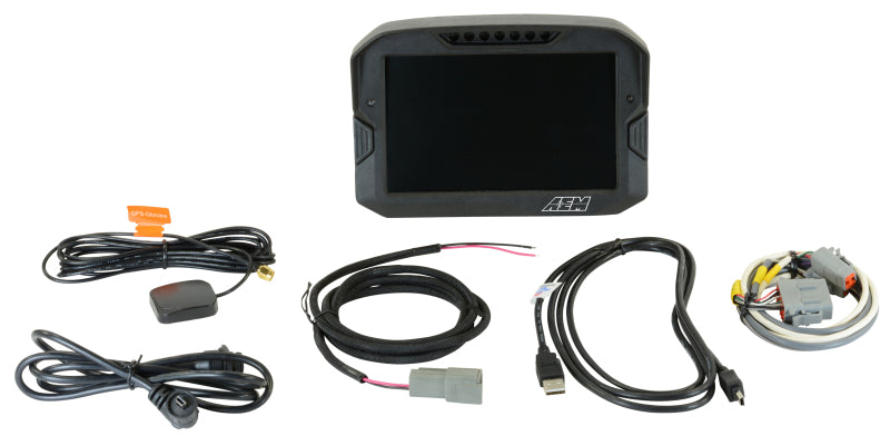 AEM CD-7 Logging GPS Enabled Race Dash Carbon Fiber Digital Display w/o VDM (CAN Input Only) AEM Gauges