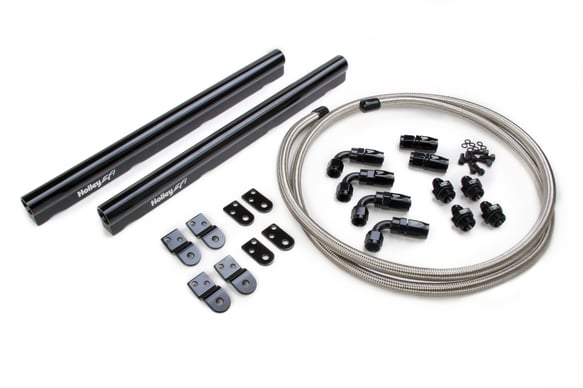 LS Hi-Flow Fuel Rail Kit - Includes Hose & Fittings Fits LS1, LS2, LS3, LS6 & L99 factory intakes 534-210 HOLLEY Autoparts