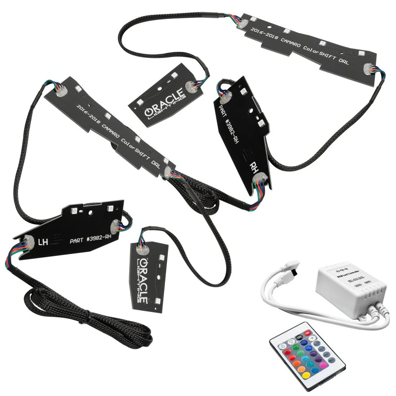 Oracle 16-18 Chevy Camaro RGB+W Headlight DRL Kit - ColorSHIFT w/ Simple Controller ORACLE Lighting Headlights