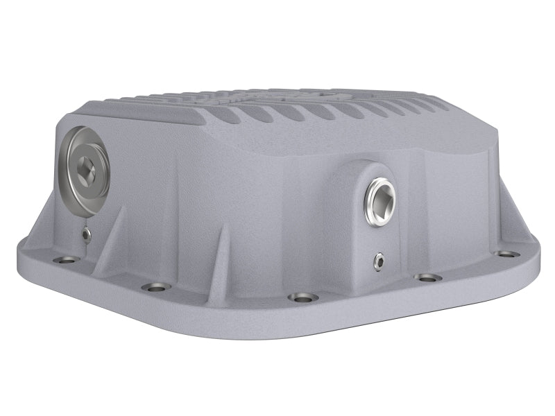 aFe Rear Differential Cover (Raw; Street Series); Ford Diesel Trucks 86-13 V8 (td) aFe Diff Covers