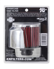 K&N 1in Flange L x 3in OD x 2.5in Height Clamp On Crankcase Vent Filter K&N Engineering Air Filters - Universal Fit