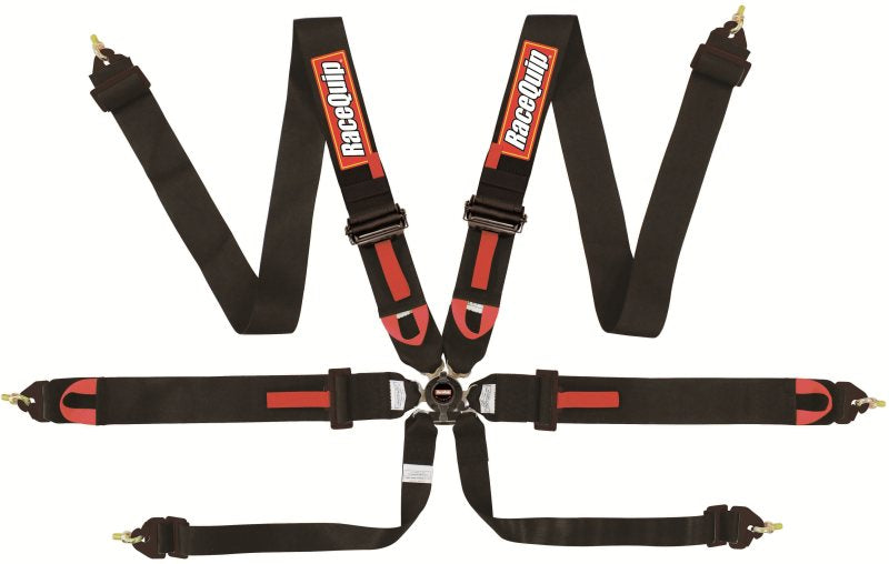 RaceQuip Black FIA CAMLOCK 6pt Pull Down Lap Racequip Seat Belts & Harnesses