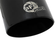 aFe MACH Force-Xp Universal 409 SS Single-Wall Clamp-On Exhaust Tip - Black aFe Tips