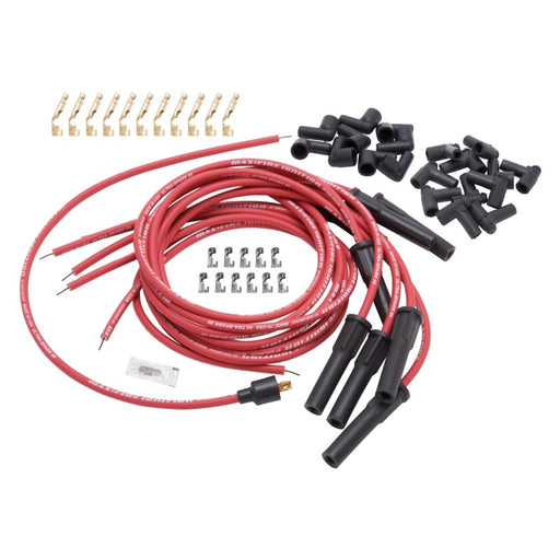 Edelbrock Spark Plug Wire Set Universal Flex Boots 50 Ohm Resistance 8 65mm Red Wire (Set of 9) Edelbrock Spark Plug Wire Sets