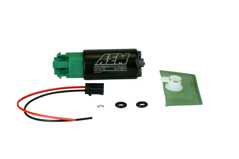 AEM 340LPH 65mm Fuel Pump Kit w/ Mounting Hooks - Ethanol Compatible AEM Fuel Pumps