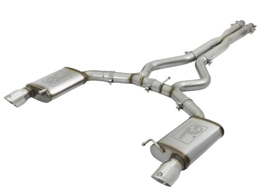 aFe MACHForce XP 3in 304 SS Cat-Back Exhausts w/ Polished Tips 15-17 Ford Mustang GT V8-5.0L/V6-3.7L aFe Catback