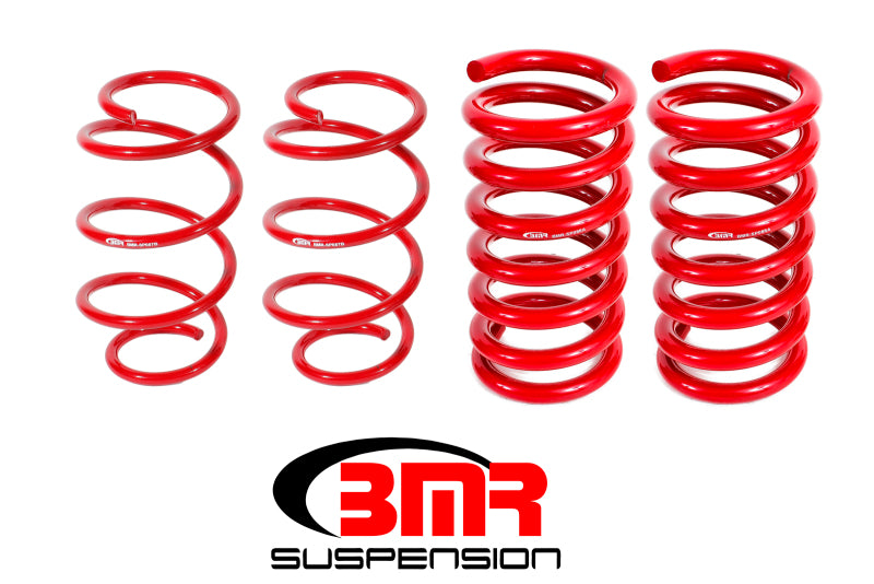 BMR 15-17 S550 Mustang Drag Version Lowering Springs (Set Of 4) - Red BMR Suspension Lowering Springs