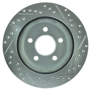 StopTech Select Sport 05-10 Ford Mustang GT Slotted and Drilled Rear Right Rotor Stoptech Brake Rotors - Slot & Drilled