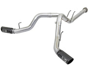 aFe ATLAS 4in DPF-Back Alum Steel Exhaust System w/Black Tip 2017 Ford Diesel Trucks V8-6.7L (td) aFe DPF Back