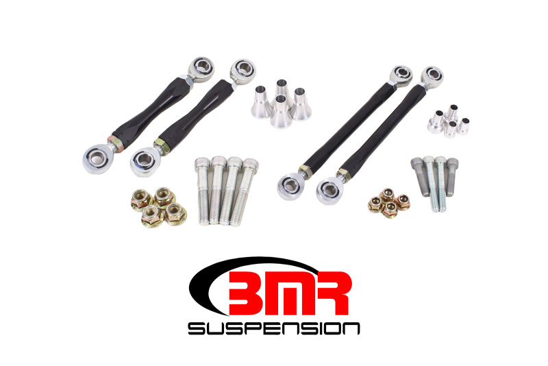 BMR 08-17 Challenger Front and Rear Sway Bar End Link Kit - Black BMR Suspension Suspension Arms & Components