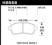 Hawk 11-19 Ford Fiesta 1.6L S OE Incl.Clips Front ER-1 Brake Pads Hawk Performance Brake Pads - Racing