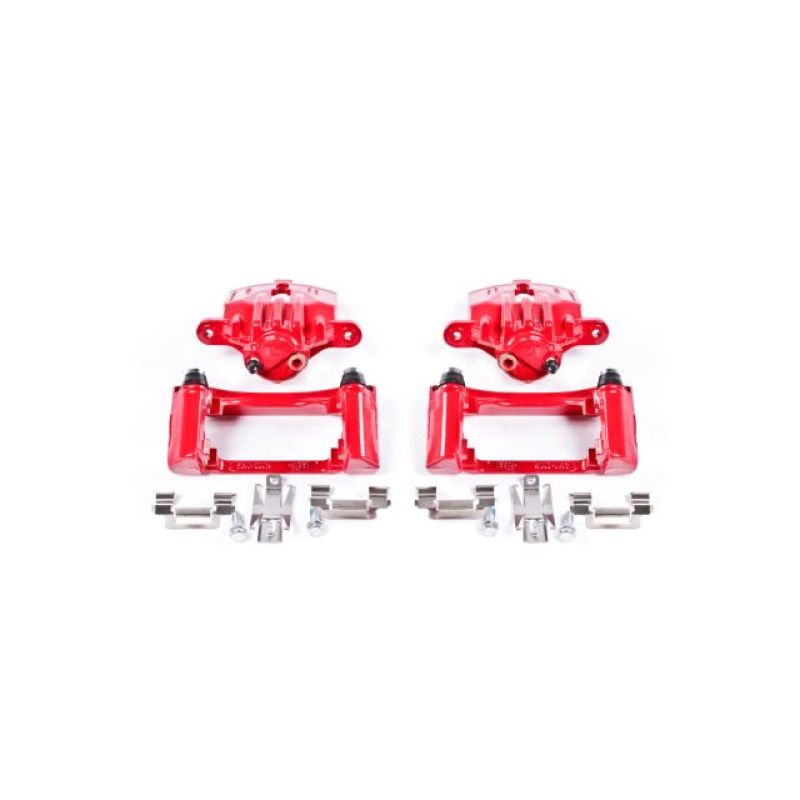 Power Stop 98-02 Chevrolet Camaro Rear Red Calipers w/Brackets - Pair PowerStop Brake Calipers - Perf