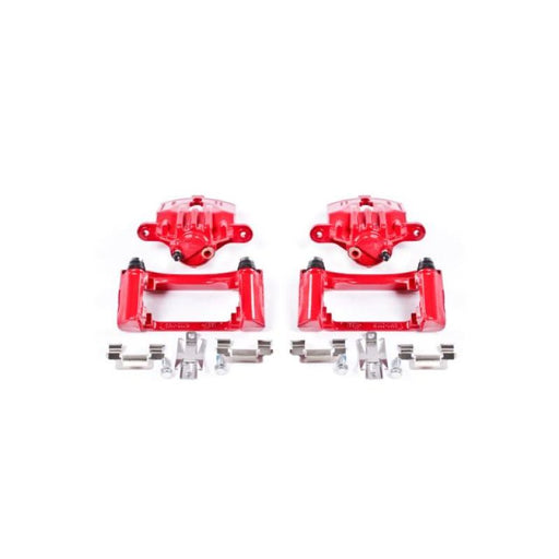 Power Stop 98-02 Chevrolet Camaro Rear Red Calipers w/Brackets - Pair PowerStop Brake Calipers - Perf
