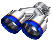 MBRP Burnt End Tip 2.5 ID Dual 4 OD Out 9.55 length Single wall 304 Stainless Steel Pass Side MBRP Tail Pipes