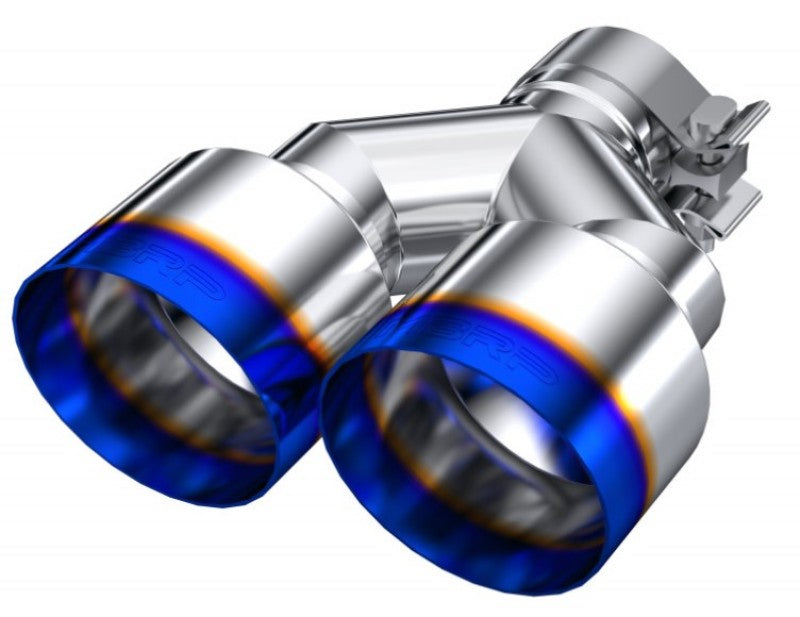 MBRP Burnt End Tip 2.5 ID Dual 4 OD Out 9.55 length Single wall 304 Stainless Steel Pass Side MBRP Tail Pipes