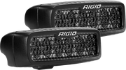 Rigid Industries SR-Q Series PRO Midnight Edition - Spot - Diffused - Pair Rigid Industries Light Bars & Cubes