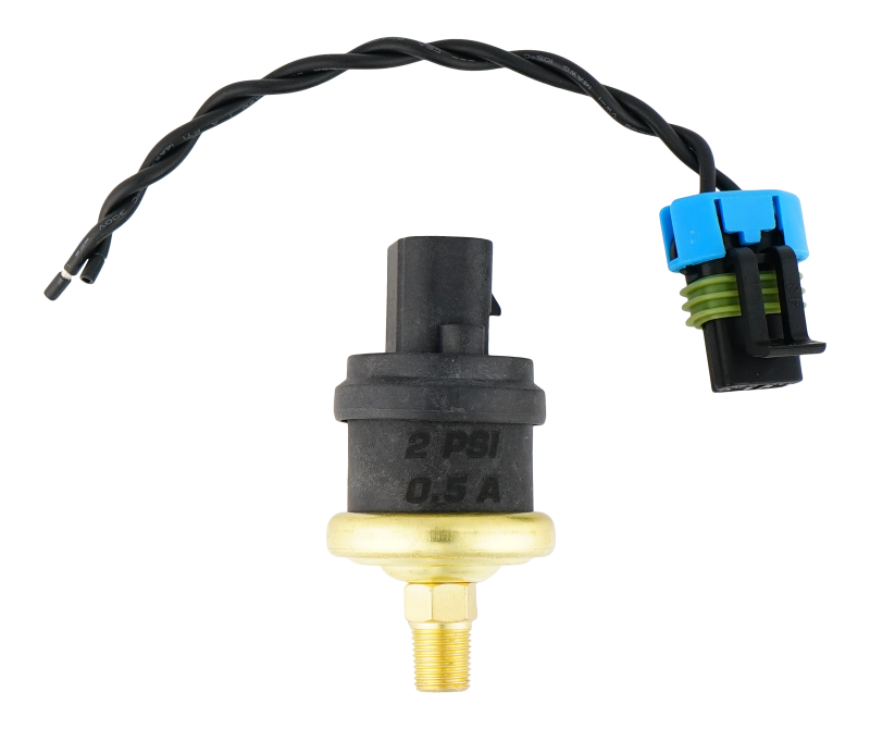 DeatschWerks 2psi 1/8th NPT Adjustable (1-3psi) Hobbs Switch with Pigtail (0.5A) DeatschWerks Relays