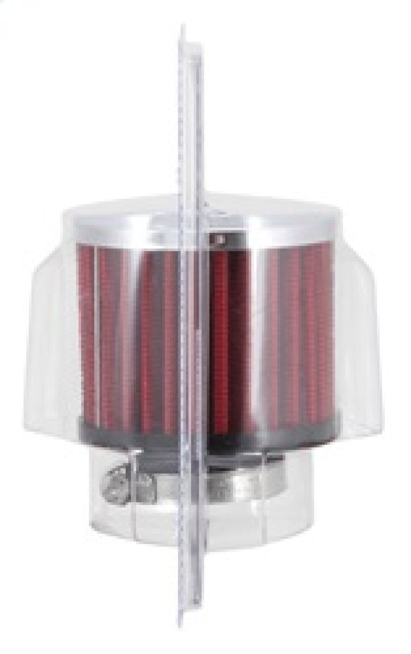 K&N 1.375 inch ID 3 inch OD 2.5 inch H Clamp On Crankcase Vent Filter K&N Engineering Air Filters - Universal Fit