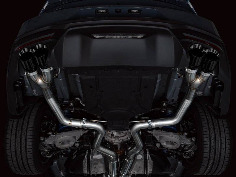 AWE 2024 Ford Mustang GT Fastback S650 RWD Track Edition Cat-Back Exhaust w/ Quad Diamond Black Tips AWE Tuning Catback