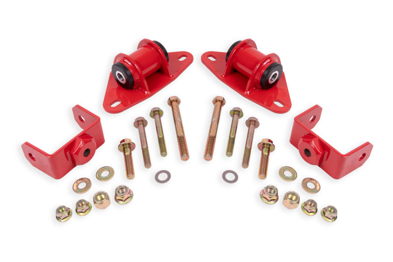 BMR 14-19 Chevrolet Corvette Motor Mount Kit - Red BMR Suspension Engine Mounts