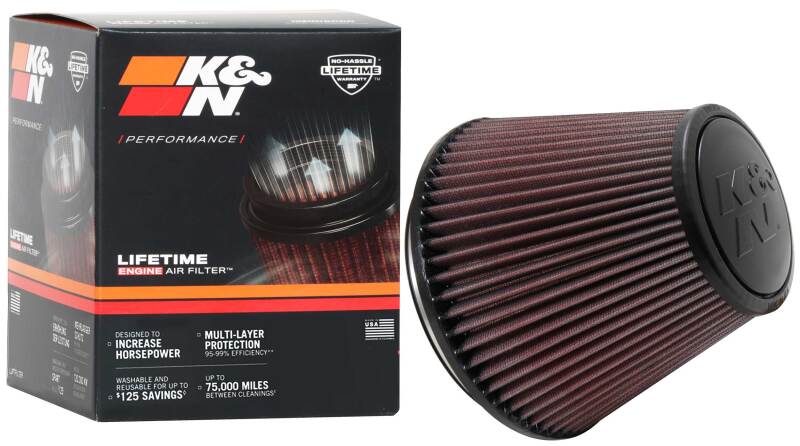 K&N Universal Air Filter 6in Flange / 7-1/2in Base / 4-1/2in Top / 6-1/2in Height K&N Engineering Air Filters - Universal Fit