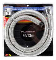 Spectre Stainless Steel Flex Heater Hose Kit 5/8in. Diameter - 4ft. Chrome Spectre Hoses