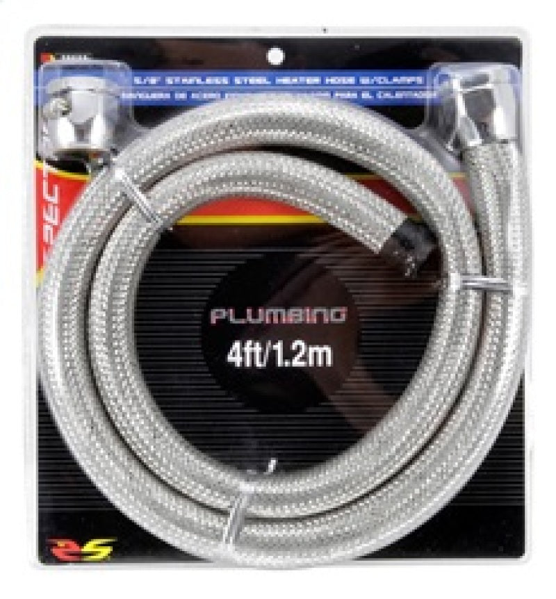 Spectre Stainless Steel Flex Heater Hose Kit 5/8in. Diameter - 4ft. Chrome Spectre Hoses