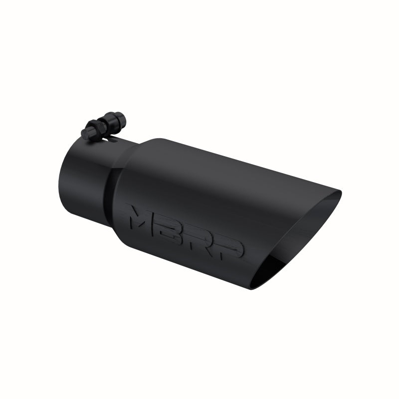 MBRP Universal Tip 4in OD 3in Inlet 10in Length Dual Wall Angled End Black MBRP Tips