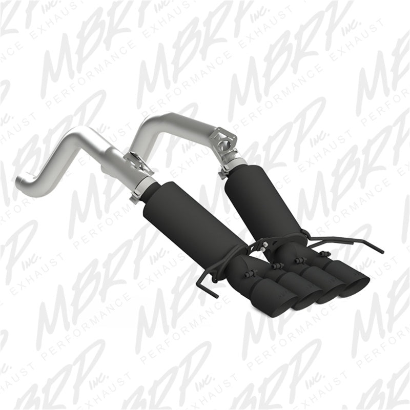 MBRP 14-19 Chevy Corvette V8 6.2L 3in Black Dual Cat Back w/ 4in Quad Dual Wall Tips MBRP Catback