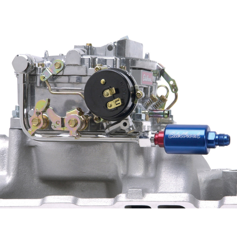 Edelbrock Chromed Steel Fuel Line and Filter Kit Fo Eps Carbs Edelbrock Fuel Filters