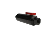 Aeromotive In-Line AN-10 Filter w/Shutoff Valve 100 Micron SS Element - Black Anodize Finish Aeromotive Fuel Filters
