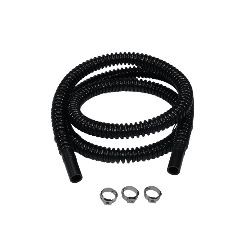 DeatschWerks Convoluted Tubing 1000mm Length x 8mm ID Side 1 x 8mm ID Side 2 - Black DeatschWerks Fuel Lines