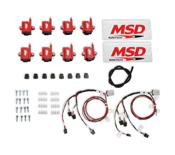 MSD Ignition Coil - Smart - Big Wire Kit - Red 8289-KIT MSD Autoparts