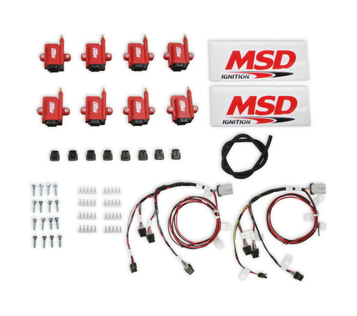 MSD Ignition Coil - Smart - Big Wire Kit - Red 8289-KIT MSD Autoparts