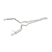 MagnaFlow Cat Back, SS, 2.5in, Competition, Dual Split Polished 4.5in Tips 2015 Ford Mustang V6 3.7L Magnaflow Catback