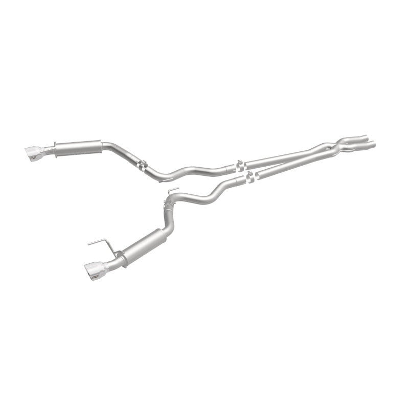MagnaFlow Cat Back, SS, 2.5in, Competition, Dual Split Polished 4.5in Tips 2015 Ford Mustang V6 3.7L Magnaflow Catback