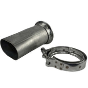 Granatelli 3in Round to 3in Oval Exhaust Pipe Adapter w/V-Band Connection Granatelli Motor Sports Exhaust Adapters